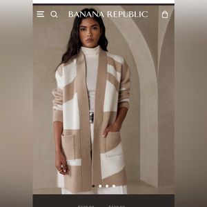 NWT Banana Republic geometric coatigan